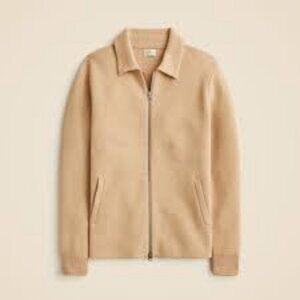 J. Crew Cotton Milano-Stitch Coach's Sweater-Jacket